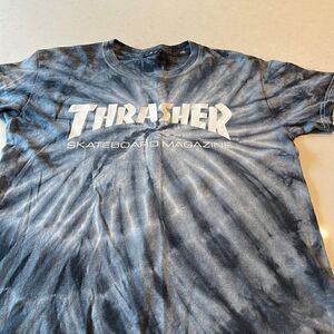 Thrasher skateboard magazine t-shirt size Med-large see measurements.